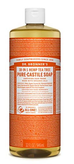 Dr. Bronner's Pure Castile Liquid Soap Tea Tree 32oz