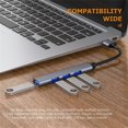 thumbnail image 4 of Adaptador divisor USB tipo C HUB 3.0 3.1 de 4 puertos multiusb OTG para HUAWEI, Xiaomi, Lenovo, Macbook, PC, accesorios de computadora, USB, gris, 4 of 5