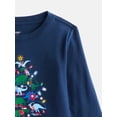 thumbnail image 2 of Holiday Time Toddler Girls' Christmas Graphic Tee with Long Sleeves, Sizes 12M-5T, 2 of 3