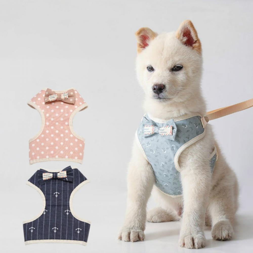 Handcraft Breathable Cute Knitting Dog Harness & Leash Set For Chihuahua Yorkie 
