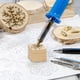thumbnail image 2 of Pequeños bloques de madera para manualidades Bloque cuadrado de madera natural sin terminar para proyectos de bricolaje y fabricación de rompecabezas (50 piezas), 2 of 5