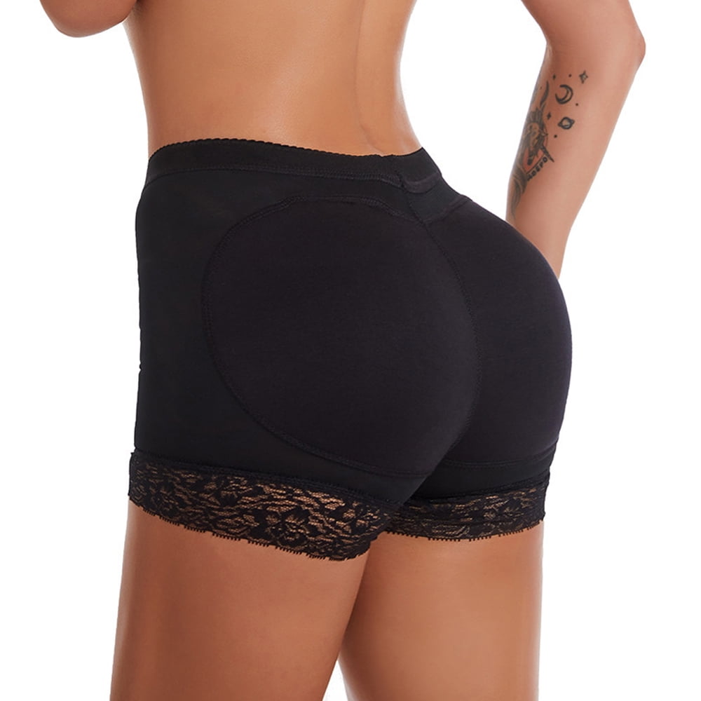AQUTA Women Padded Underwear Butt Lifter Shorts High Waist Butt Enhancer  Shapewear Seamless Booty Pop Panties Lace Briefs