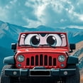 thumbnail image 3 of Yuyamidu Cute Eyes Windshield Sun Shade for Jeep Wrangler JK JKU JL JLU, Pink Front Window Sun Visor for UV Rays & Heat Protection, 3 of 7