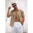 thumbnail image 3 of COOFANDY Mens Short Sleeve Dress Shirts Casual Summer Button Down Shirt with Pocket, 3 of 6