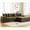 Green, variant on L-Shaped Corduroy Daybed Sofa / Spacious Seating for Living Area