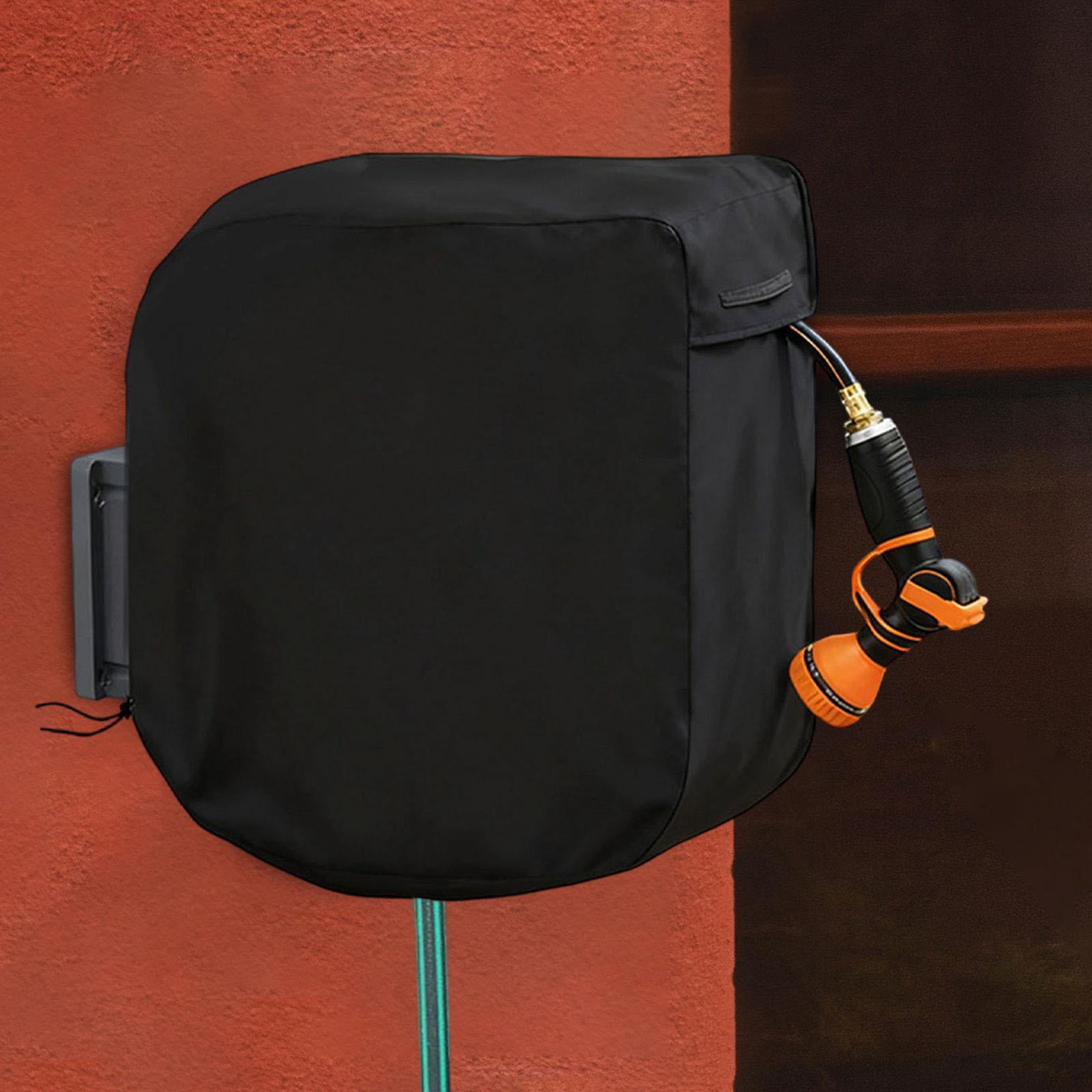Aymzbd Garden Hose Reel Cover Protect Waterproof Protector for Lawn Yard Outdoor black