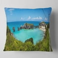 thumbnail image 2 of Designart Tobacco Bay Panorama - Landscape Printed Throw Pillow - 18x18, 2 of 5