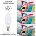 thumbnail image 4 of Simba Lighting LED Candelabra B11 C37 5W 40W Replacement Light Bulbs 120V E12 5000K Daylight 6-Pack, 4 of 10