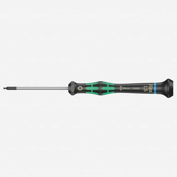 Wera 118090 1.5 x 60mm Kraftform Micro Ball End Hex Precision Screwdriver