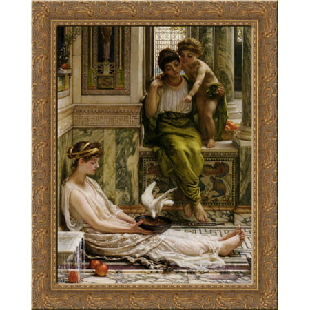 A Corner of the Villa 20x23 Gold Ornate Wood Framed Canvas Art by Poynter, Edward (Best Way To Join Wood Corners)