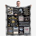 thumbnail image 1 of LHSHID Birthday Gifts for Men Dad Blanket for Gifts Best Dad Ever Gifts Ultra Soft Throw Blanket Fluffy Blanket Flannel Blanket Fuzzy Blanket for Couch Bed Indoor Outdoor 40"x50", 1 of 7