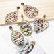 thumbnail image 5 of Pendientes Colgantes de Cuentas de Colores Ligeros para Novias Graduadas, 5 of 5