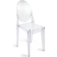 thumbnail image 6 of Fohfurniture Set of 4 Clear Ghost Chairs, Modern Transparent Accent Side Chairs, Clear Polycarbonate Dining Room Arm Chairs for Events, Weddings, Banquets, 6 of 13