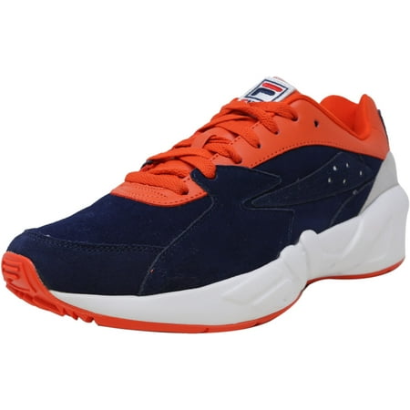 Fila Mindblower Athletic Style Fashion Sneaker - 11.5M - Cherry Tomato / Fila Navy / White