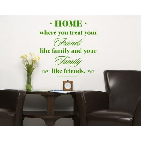 home: where you treay your friends like family and your family like