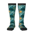 thumbnail image 2 of Picia Women Crew Soft Moisture-wicking Socks Tropical Leaves Pattern Design Cotton Socks, One Size fit All, 2 of 9