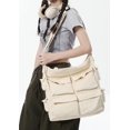 thumbnail image 3 of Kukuzhu Hobo Bag for Women Men Canvas Crossbody Shoulder Bag Large Totes Purses Shopping Handbag Satchels with Multi Pocket, 3 of 7