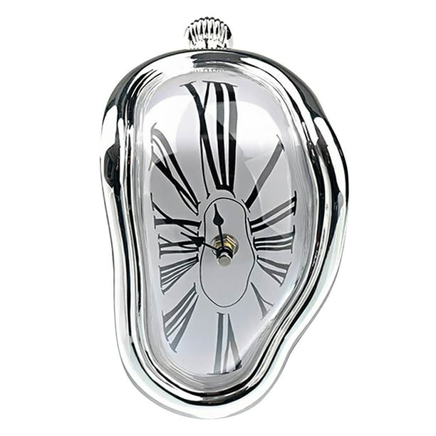 Reloj de Pared Silencioso Xihbxyly con Números Romanos Torcidos para Sala de Estar