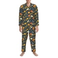 thumbnail image 3 of Wukai Pumpkins And Sunflowers2 Men's Hawaiian Shirt Short Sleeve Casual Button Down Summer Beach Aloha Shirt -Small, 3 of 7