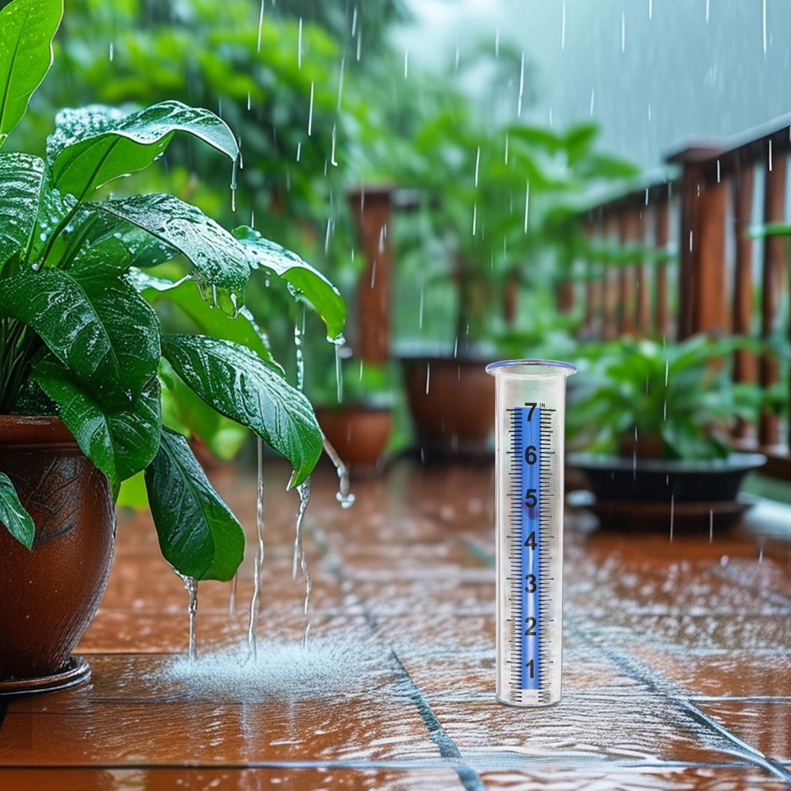 OUNONA 4Pcs Weatherproof Transparent Rain Gauge Tubes for Backyard and Greenhouse Irrigation
