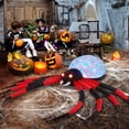 thumbnail image 4 of UBesGoo 12 ' Halloween Giant Spider Outdoor Halloween Inflatables for Patio Garden Decor, 4 of 9