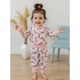 thumbnail image 6 of BemeyourBBs Toddler Girls Western Outfits Boot Plaid Print Sweatshirt and Pants, 6 of 9
