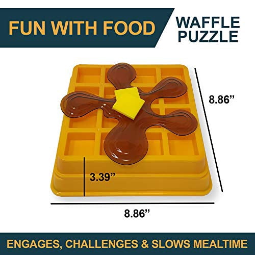 OurPets Waffle Interactive Puzzle Game Dog Toys (Dog Puzzle Dog Toy-Great Alternative to Snuffle Mat for Dogs and Slow Feeder Dog Bowls) Dog Puzzle, Cat Puzzle & Interactive Dog Toys for Dog Treats