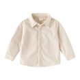 thumbnail image 6 of OJSFQUFP Boys' Long Sleeved Shirt Jacket Spring and Fall Clothing Baby Corduroy Lapel Top, 6 of 7