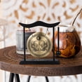 thumbnail image 2 of Vintage Brass Gong with Stand & Mallet - Feng Shui Desktop Decor, 2 of 5