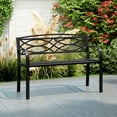 thumbnail image 4 of Costway Outdoor Bench 45.5" Patio Garden Bench with Backrest Curved Armrests for Backyard, 4 of 10