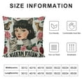 thumbnail image 5 of Just A Girl Who Loves Cats Throw Pillow Cover, Cute Cat Themed Gifts Pillowcase,Cat Lovers Gifts for Girl Women, Home Farmhouse Bed Couch Decor, 5 of 5