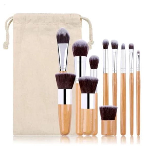 Set de Cepillos de Cosmético, Pinceles de Maquilla Je Creados Con Bolsa de Tela para viajar