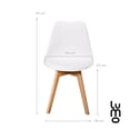 thumbnail image 3 of Set 6 Silla Tulip Eames LUMO Acojinada Minimalista Moderna Blanco, 3 of 7