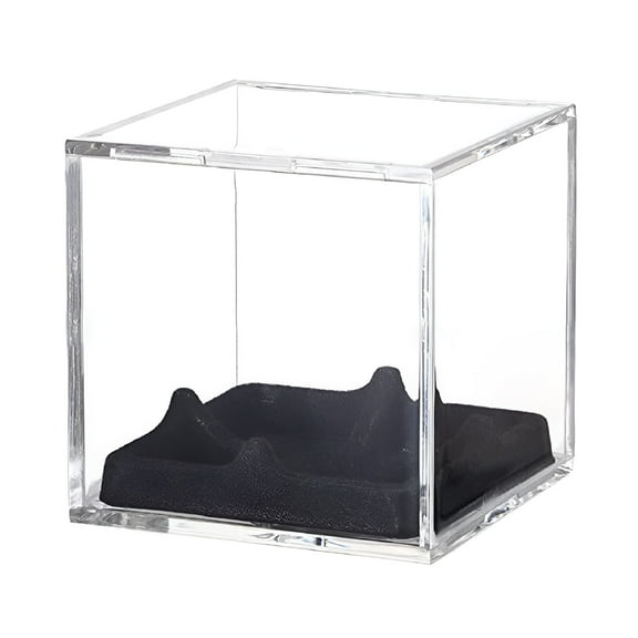 LAMIRO Football Holder Case Baseball Soccer Volleyball Clear Acrylic Football Display Case Basketball Display Box with Stand