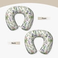 thumbnail image 3 of KLL Wisteria Flower Pattern Memory Foam Cervical Neck Pillow Versatile U-Shaped Pillows for Home/Office/Camping/Travelling/Soft Washable Cover, 3 of 8