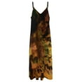 thumbnail image 5 of Earth Tones Floral Sleeveless Dress luxury evening dresses elegant guest wedding dress, 5 of 6
