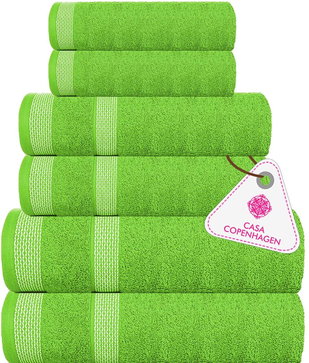 6 Piece Hand Towel Set Beige Casa Copenhagen Solitaire Luxury Hotel & Spa Quality 600 GSM Premium Cotton 