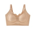 thumbnail image 2 of Fatuov Wireless Bra for Women Adjustable Straps Breathable Bra Solid Color Push Up Full Coverage Sleep Bra 42B, 2 of 5