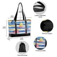 thumbnail image 2 of FORMRS Canvas Laptop Tote Bag for Women with 15.6" Computer Compartments Shoulder Handbag, Red Hand Drawn Sailboats, 2 of 7