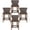 Saddle Brown, variant on ROME + OAK Carylnd Swivel Counter Stool, 26 in, Walnut, Saddle Brown Vegan Leather Seat