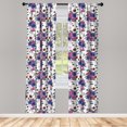 thumbnail image 3 of Ambesonne Anemone Flower Curtains, Colorful Corsage, Pair of 28"x84", Multicolor, 3 of 5