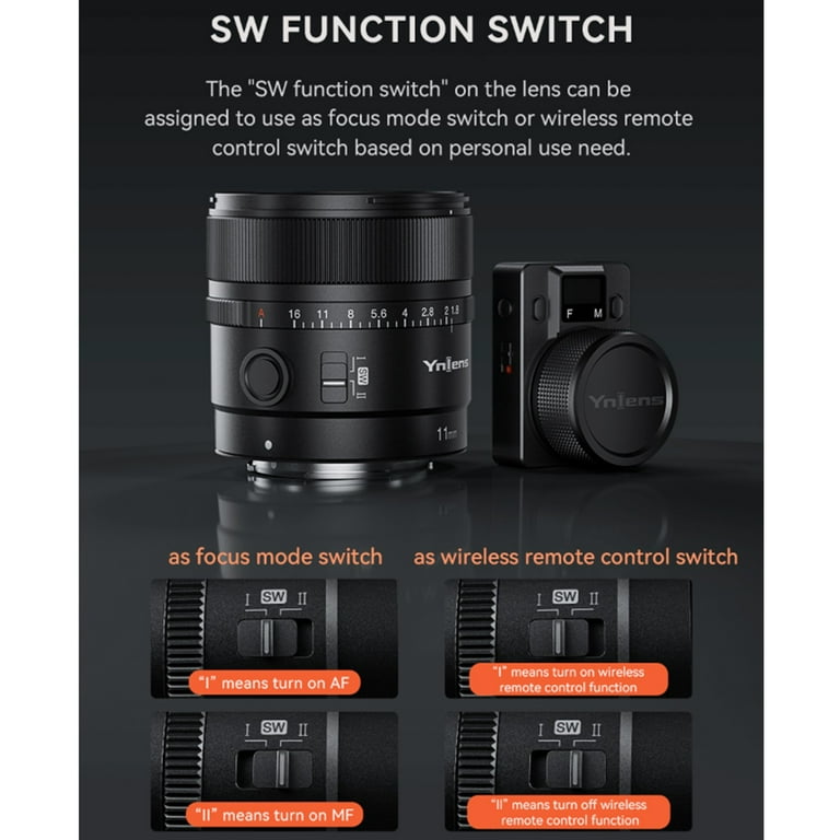 YONGNUO YN11MM F1.8S Lens w/Remote Controller forSony 11mm F1.8