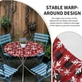 thumbnail image 2 of Christmas Round Tablecloth for 36-44 Inch Tables,Fitted Table Cover with Elastic Edge,Winter Snowflakes Red Black Buffalo Plaid Waterproof Outdoor Table Cloth Protector for Patio Garden Dinner Picnic, 2 of 9
