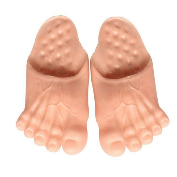Bare Feet Slippers Halloween Slippers Funny Costume Props Giant Feet Slippers Big Toe Slippers Dress Up Props