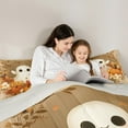 thumbnail image 5 of Manfei 3D Cute Ghost Bedding Comforter Set 7pcs for Teen, Jungle Orange Pumpkin Queen Bedding Sets, Rustic Groovy Flower Reversible Queen Sheet Sets, Microfiber Bedroom Decor, 5 of 8