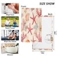 thumbnail image 6 of Yayeee 100% Cotton Hand Towels for Bathroom 16" x 28" Soft Absorbent Kitchen Towel, Beige Starfish, 6 of 7