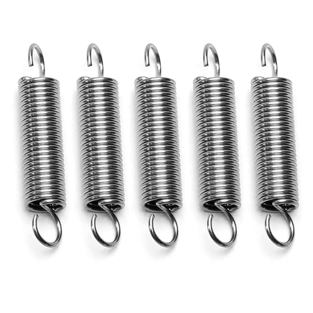 MroMax 5Pcs Tension Springs Stainless Steel, Extended Compressed Spring, Wire Diameter 0.05", OD 0.39", Free Length 1.97", Tension Spring with Hooks for Replacement Parts,Machinery Furniture