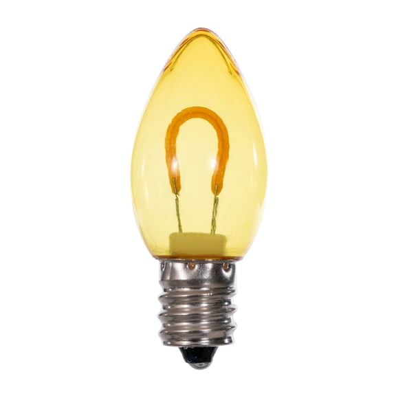 C7 Transp Filament Yellow Bulb .6W 25/Bg