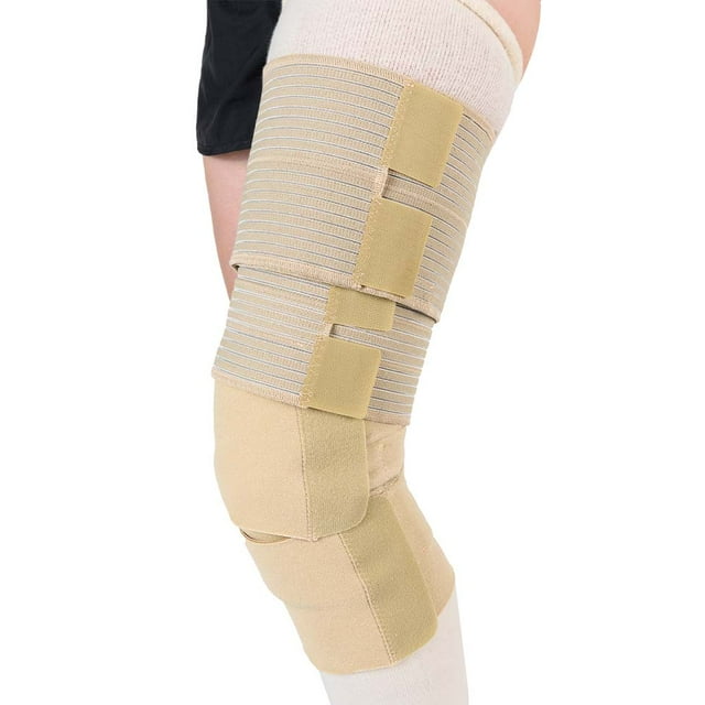 JOBST FarrowWrap Classic Compression Wraps, 3040 mmHg, Thighpiece/ Kneepiece Combo, Tan, Large