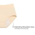 thumbnail image 4 of GlTpooo Women's Incontinence Underwear High Absorbency Period Cotton Underwear Heavy Flow Leakproof Panties Postpartum Menstrual Protective Briefs Beige S, 4 of 9